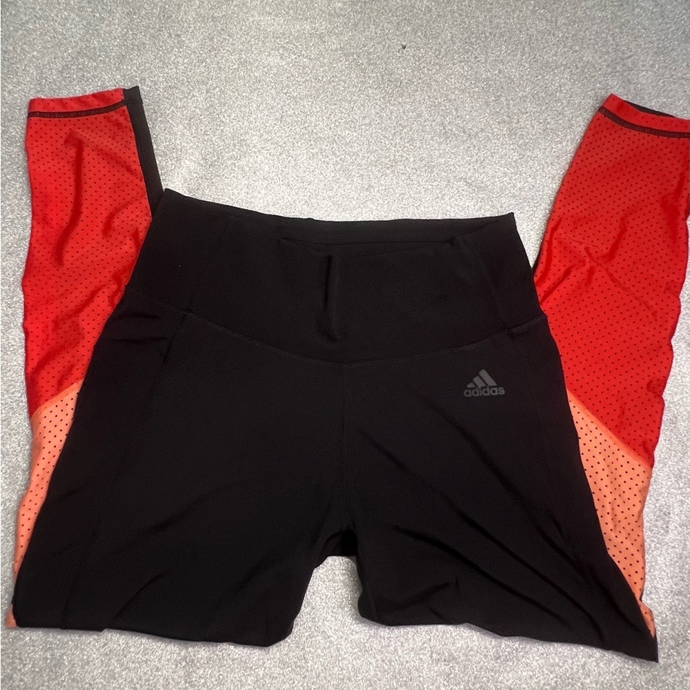 Adidas ‎ Black and Orange Leggings - Picture 5 of 7
